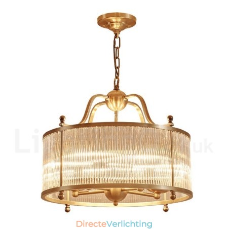 5-lichts retro rustieke luxe messing hanglamp kroonluchter met glazen kap 5-lichts retro rustieke luxe messing hanglamp kroonluchter met glazen kap