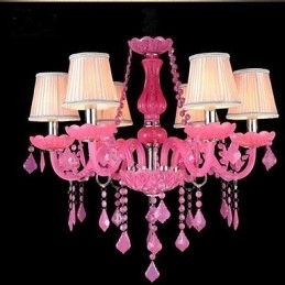 Koffielamp Project Light Kaars Kristal Hanglamp Roze A