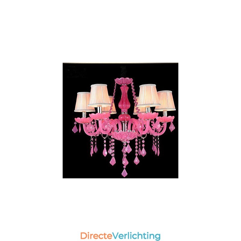 Koffielamp Project Light Kaars Kristal Hanglamp Roze A