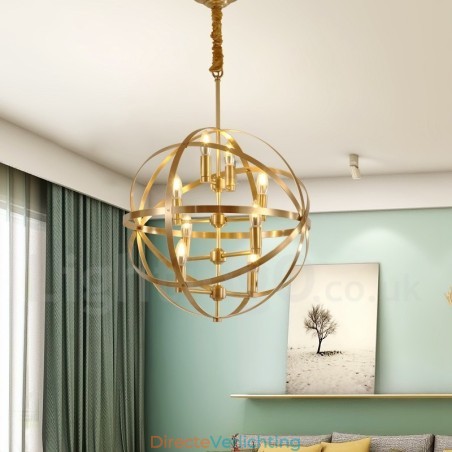 8-lichts retro rustieke luxe messing hanglamp kroonluchter 8-lichts retro rustieke luxe messing hanglamp kroonluchter