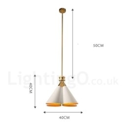 4-lichts retro rustieke luxe aluminiumlegering hanglamp kroonluchter met aluminiumlegering kap