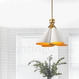 4-lichts retro rustieke luxe aluminiumlegering hanglamp kroonluchter met aluminiumlegering kap
