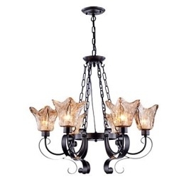 Kroonluchter 6 lampen Glas Traditioneel Klassiek Vintage