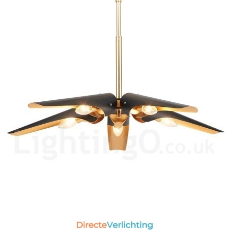 5-lichts retro rustieke luxe aluminiumlegering hanglamp kroonluchter met aluminiumlegering kap 5-lichts retro rustieke luxe aluminiumlegering hanglamp kroonluchter met aluminiumlegering kap