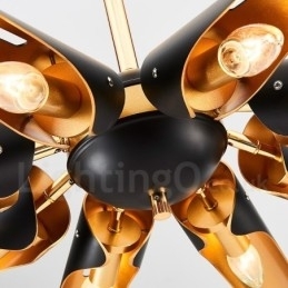 5-lichts retro rustieke luxe aluminiumlegering hanglamp kroonluchter met aluminiumlegering kap