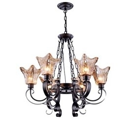 Kroonluchter 6 lampen Glas Traditioneel Klassiek Vintage