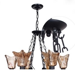 Kroonluchter 6 lampen Glas Traditioneel Klassiek Vintage