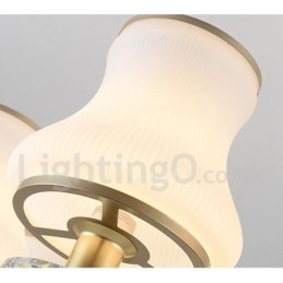 12 Licht Retro Rustieke Luxe Kristallen Hanglamp Kroonluchter met Glazen Kap