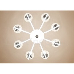 Retro Rustieke Luxe Kristallen Hanglamp Kroonluchter met Glazen Kap