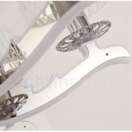 Retro Rustieke Luxe Kristallen Hanglamp Kroonluchter met Glazen Kap