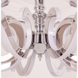 8-lichts moderne, eigentijdse luxe hanglamp kroonluchter met glazen kap