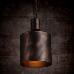 Kroonluchter Rustieke Lodge Drum Metalen Hanglamp