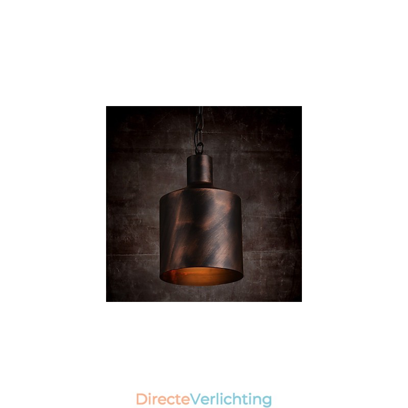 Kroonluchter Rustieke Lodge Drum Metalen Hanglamp