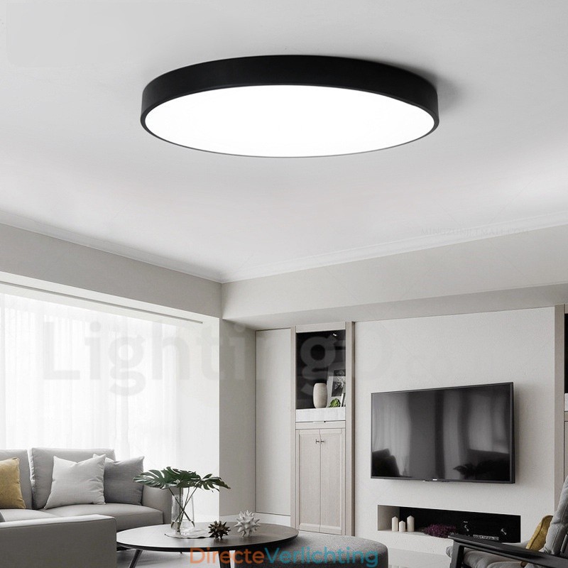 Ultradunne dimbare moderne eigentijdse Scandinavische stijl plafondlampen met acryl kap met afstandsbediening. Kan ook als wandlamp worden gebruikt.