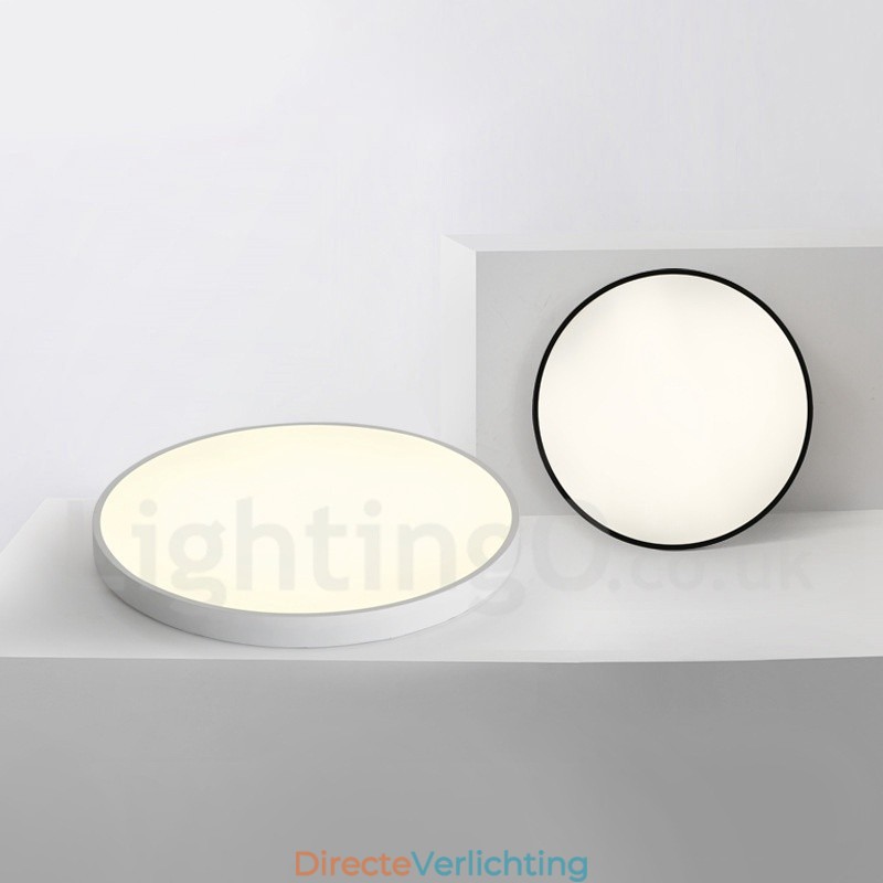 Ultradunne dimbare moderne eigentijdse Scandinavische stijl plafondlampen met acryl kap met afstandsbediening. Kan ook als wandlamp worden gebruikt.