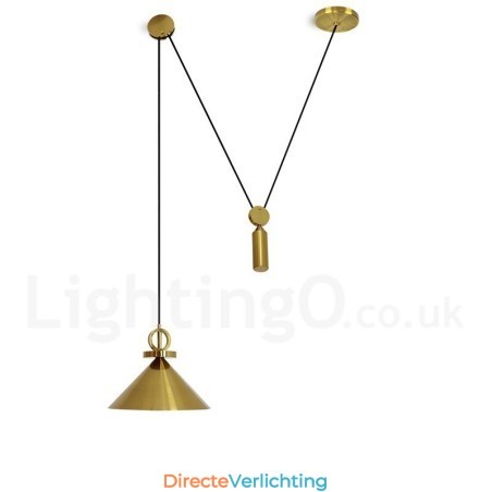 Puur koperen moderne eigentijdse Scandinavische stijl Rise and Fall hanglamp messing plafondlamp Puur koperen moderne eigentijdse Scandinavische stijl Rise and Fall hanglamp messing plafondlamp
