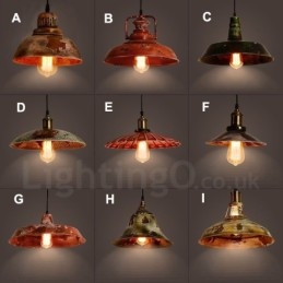 1 Licht Rustieke Lodge Retro Vintage Hanglamp Loft