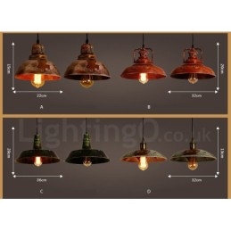 1 Licht Rustieke Lodge Retro Vintage Hanglamp Loft