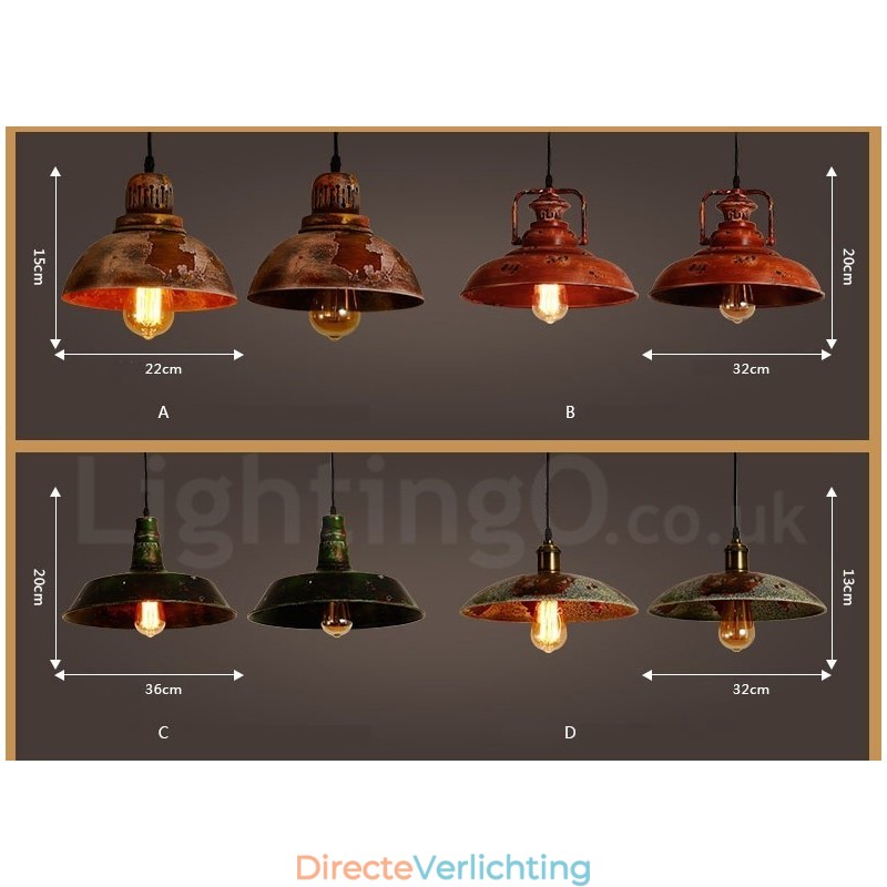 1 Licht Rustieke Lodge Retro Vintage Hanglamp Loft