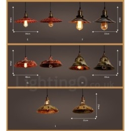 1 Licht Rustieke Lodge Retro Vintage Hanglamp Loft