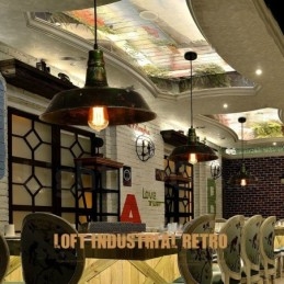 1 Licht Rustieke Lodge Retro Vintage Hanglamp Loft