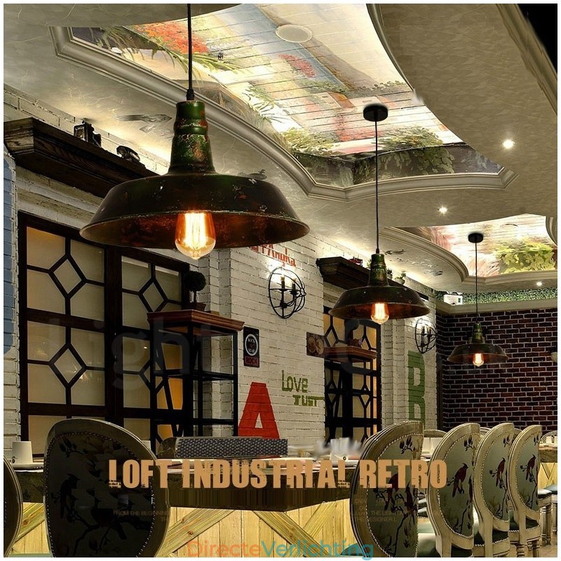 1 Licht Rustieke Lodge Retro Vintage Hanglamp Loft