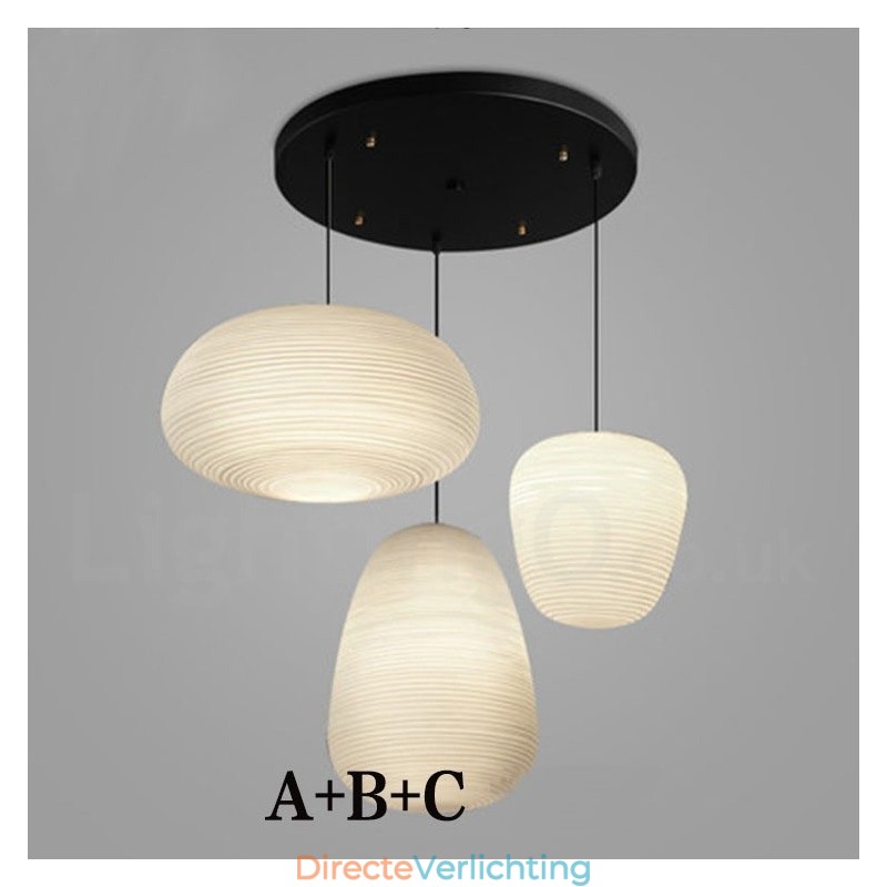 1 Lichts Moderne Hedendaagse Hanglamp Plafondlamp met Glazen Kap