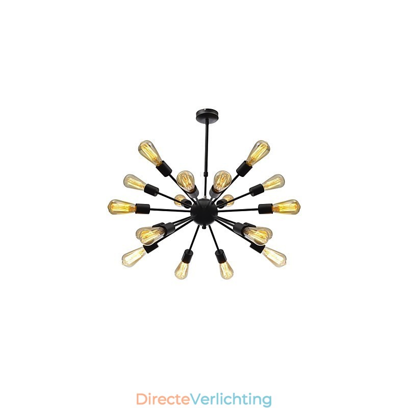 Minimalistische radiale kroonluchter met 18 lampen in Noord-Amerikaanse stijl