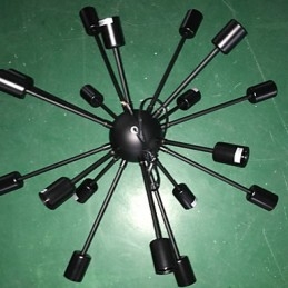 Minimalistische radiale kroonluchter met 18 lampen in Noord-Amerikaanse stijl