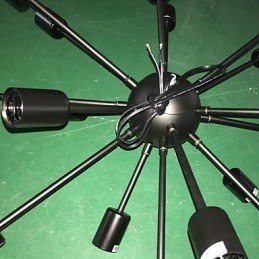 Minimalistische radiale kroonluchter met 18 lampen in Noord-Amerikaanse stijl