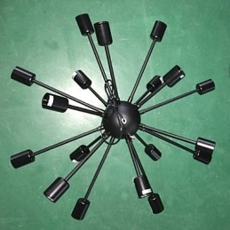 Minimalistische radiale kroonluchter met 18 lampen in Noord-Amerikaanse stijl