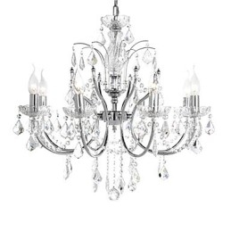 Elegante kristallen kroonluchter met 8 lampen