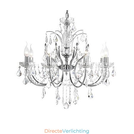 Elegante kristallen kroonluchter met 8 lampen Elegante kristallen kroonluchter met 8 lampen