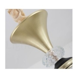 Moderne, eigentijdse retro luxe kristallen hanglamp kroonluchter met glazen kap