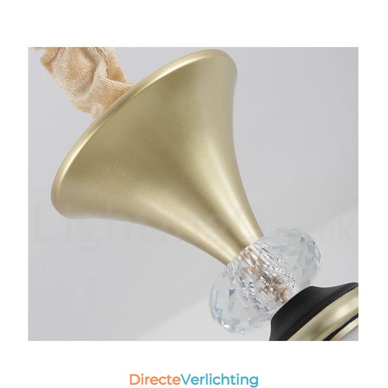 Moderne, eigentijdse retro luxe kristallen hanglamp kroonluchter met glazen kap