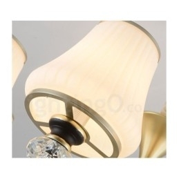 Moderne, eigentijdse retro luxe kristallen hanglamp kroonluchter met glazen kap