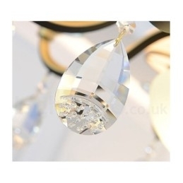 Moderne, eigentijdse retro luxe kristallen hanglamp kroonluchter met glazen kap