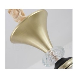 Moderne, eigentijdse retro luxe kristallen hanglamp kroonluchter met glazen kap
