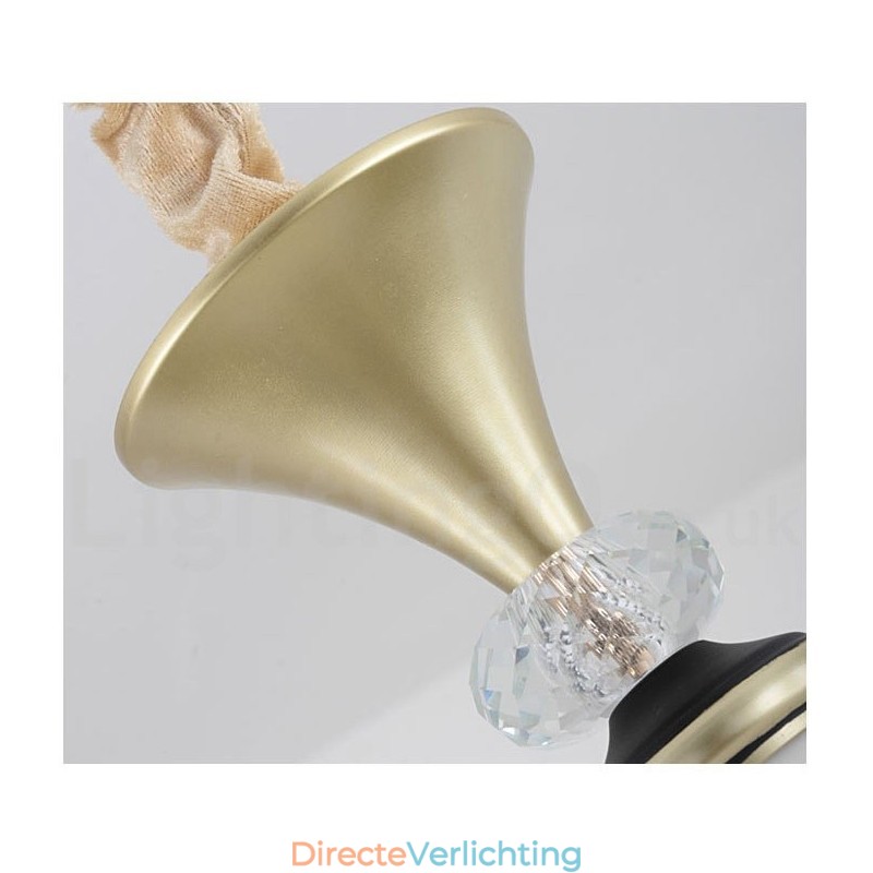 Moderne, eigentijdse retro luxe kristallen hanglamp kroonluchter met glazen kap