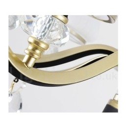 Moderne, eigentijdse retro luxe kristallen hanglamp kroonluchter met glazen kap