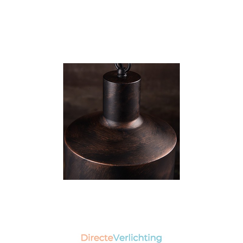 Kroonluchter Rustieke Lodge Drum Metalen Hanglamp