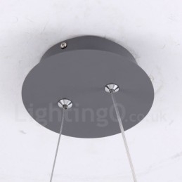 Moderne, eigentijdse 1-lichts acryl hanglamp met stalen kap