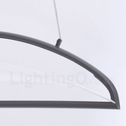 Moderne, eigentijdse 1-lichts acryl hanglamp met stalen kap