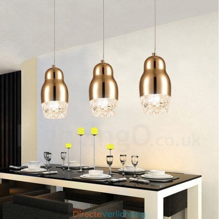 Moderne, eigentijdse hanglamp van aluminiumlegering met 1 lichtbron en acrylkap Moderne, eigentijdse hanglamp van aluminiumlegering met 1 lichtbron en acrylkap