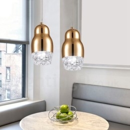 Moderne, eigentijdse hanglamp van aluminiumlegering met 1 lichtbron en acrylkap