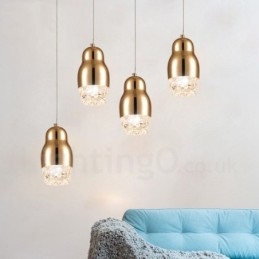 Moderne, eigentijdse hanglamp van aluminiumlegering met 1 lichtbron en acrylkap