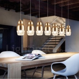 Moderne, eigentijdse hanglamp van aluminiumlegering met 1 lichtbron en acrylkap