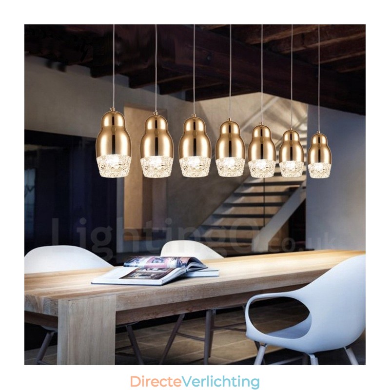 Moderne, eigentijdse hanglamp van aluminiumlegering met 1 lichtbron en acrylkap