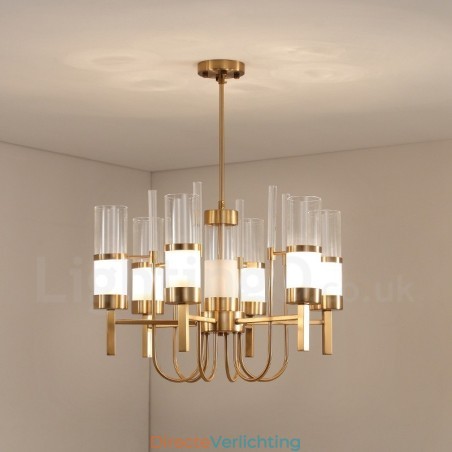 Rustieke Lodge Moderne Hedendaagse 6-lichts stalen kroonluchter met glazen kap Rustieke Lodge Moderne Hedendaagse 6-lichts stalen kroonluchter met glazen kap