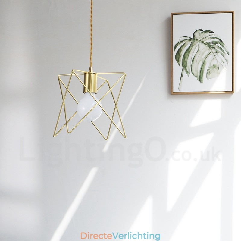 Moderne, eigentijdse hanglamp van staal met 1 licht en kap